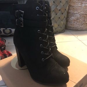Lace up booties